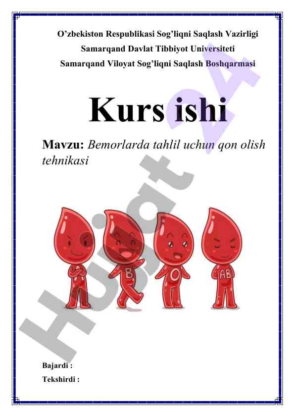Bemorlarda qon olish texnikasi tahlili