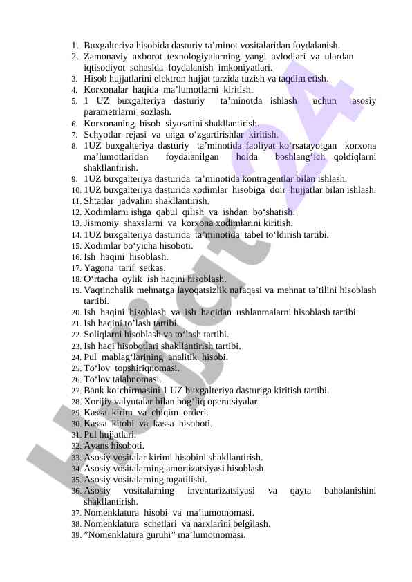 Buxgalteriya dasturida zamonaviy axborot texnologiyalari