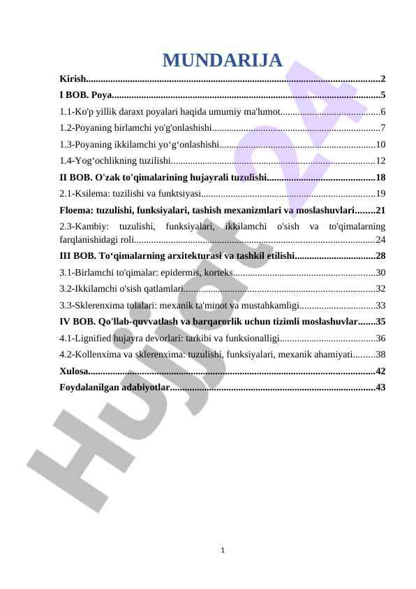 Anatomik tuzilishi va ekologik funktsiyalari