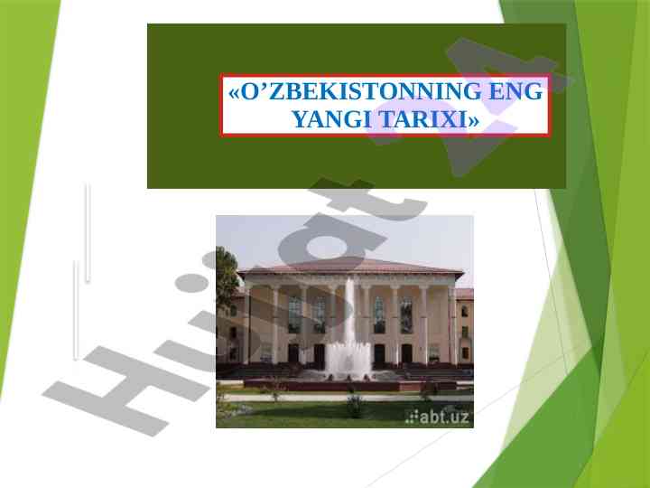 O‘zbekistonning yangi tarixi va xalqaro reytinglar