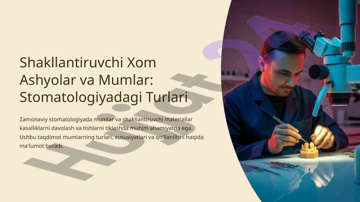 Shakllantiruvchi xom ashyolar va mumlar stomatologiyada