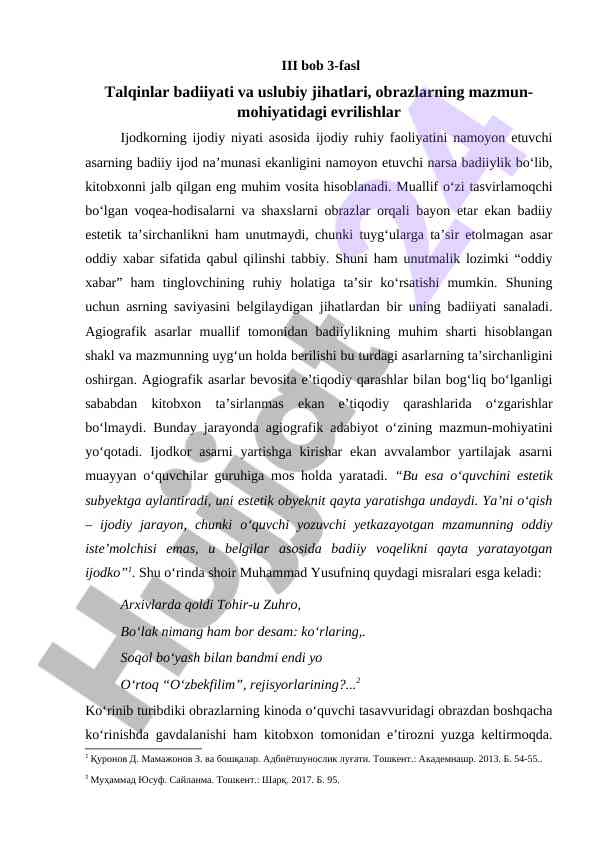 Badiiy Ijod Va Agiografik Asarlar