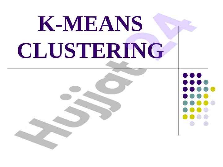 K-means clustering introduction and methods overview
