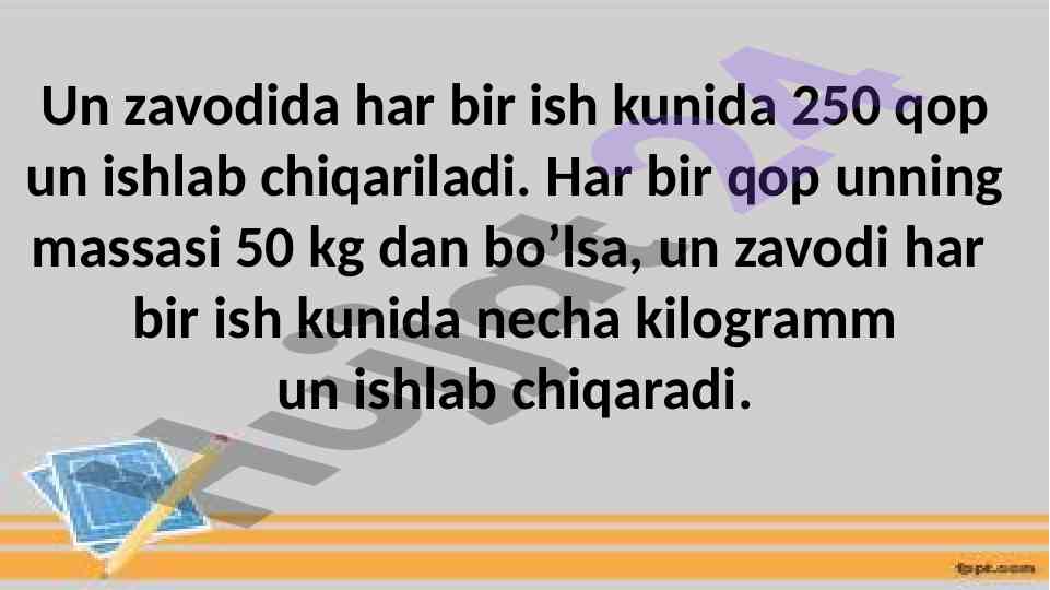 Ish kuni un ishlab chiqarish va masofa hisoblash
