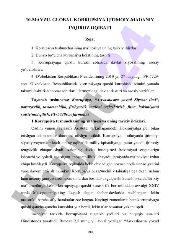 Global korrupsiyaning ijtimoiy-madaniy inqiroz oqibatlari
