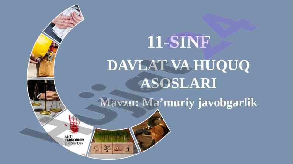 Ma'muriy javobgarlikni o'rganish asoslari