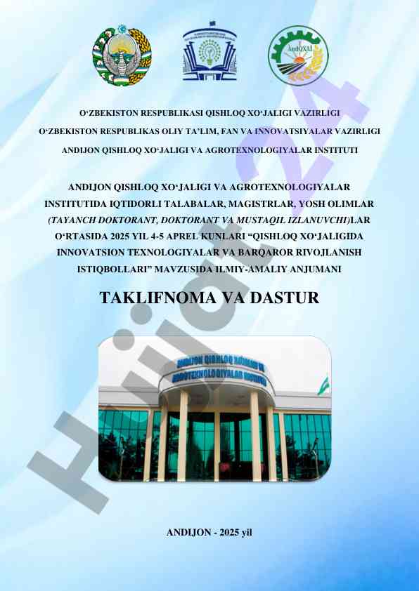 Qishloq xo‘jaligida innovatsion texnologiyalar va barqaror rivojlanish