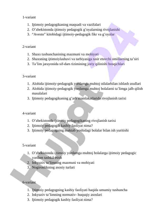 Ijtimoiy pedagogikaning maqsadi va vazifalari