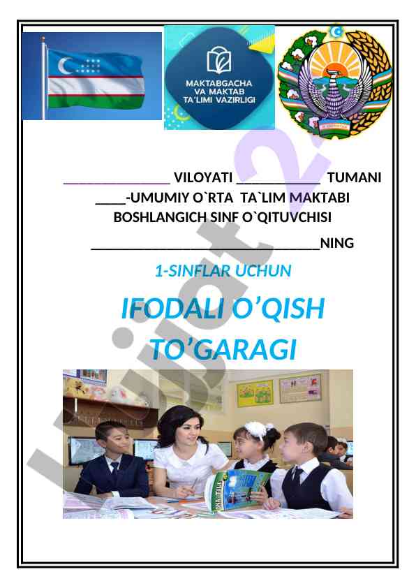 Ifodali o'qish to'garagi 2023-2024 o'quv yili