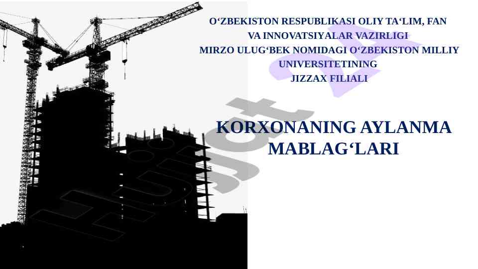 Aylanma mablag‘lar va ularning muhimligi korxonalarda