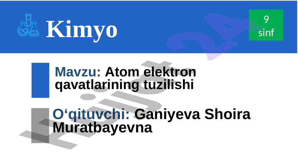 Atom elektron qavatlarining tuzilishi