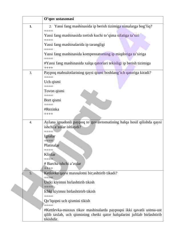Yassi fang mashinasida ip berish tizimi bilan tanishing