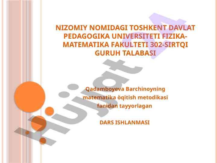 Trigonometrik tenglamalarni oʻqitish metodikasi