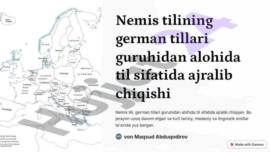 Nemis tilining german tillari guruhidan ajralishi