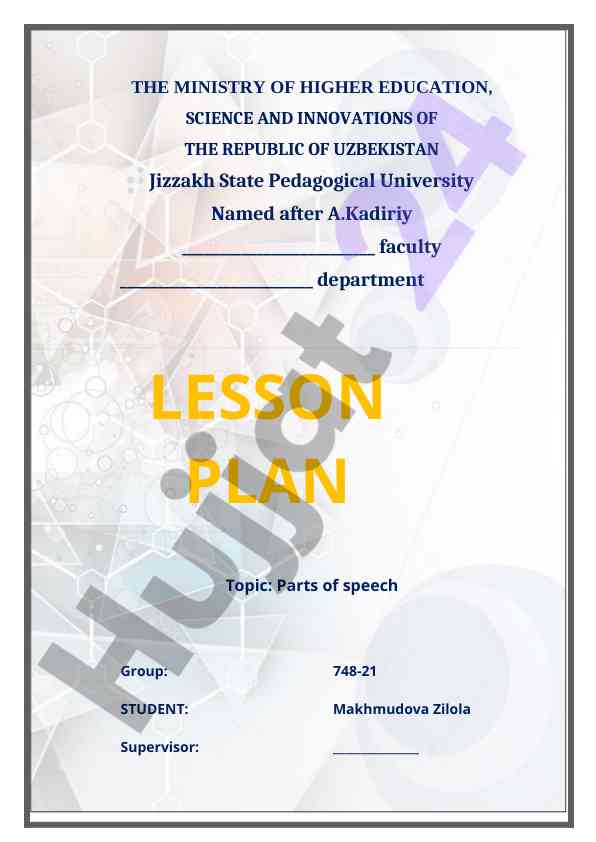Parts of speech and their educational importance