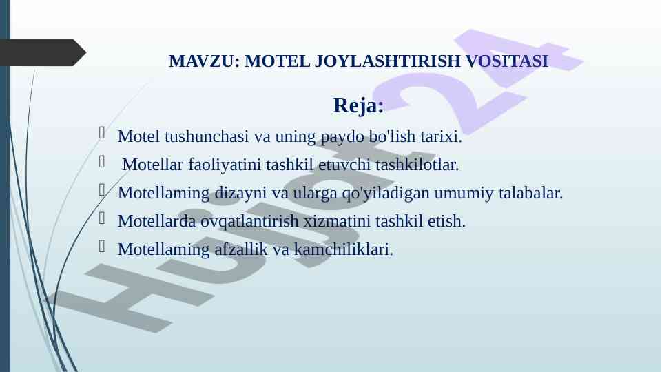 Motel joylashtirish vositalari