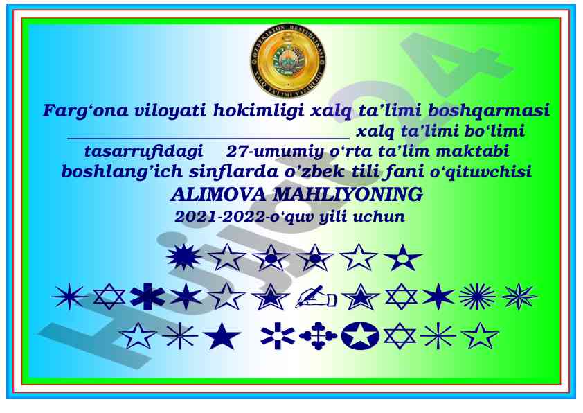 O‘zbek tili fanidan yillik taqvim-mavzu reja