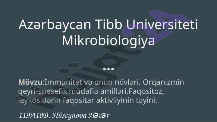 İmmunitet və onun növləri mövzusunda simulyasiyalar