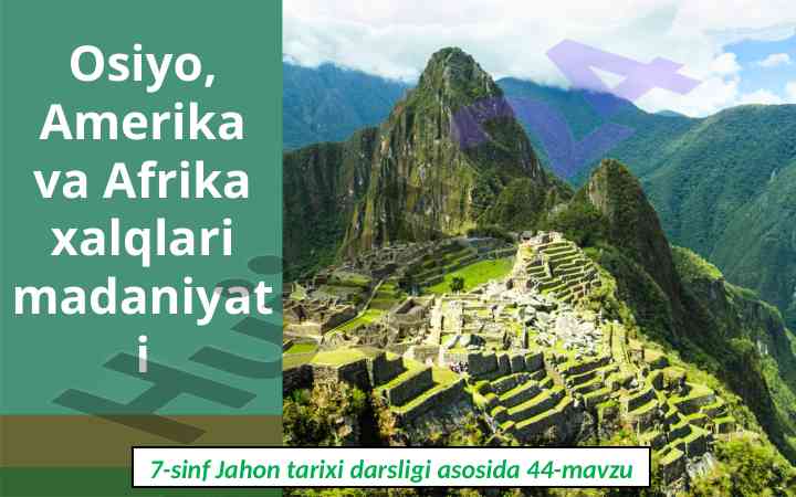 Turklar va koreys madaniyati 7-sinf darsligi