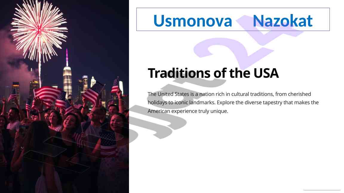 Exploring cultural traditions in the usa