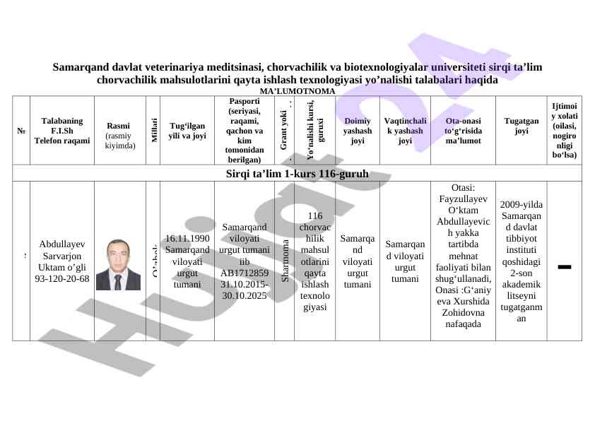 Chorvachilik mahsulotlarini qayta ishlash texnologiyasi
