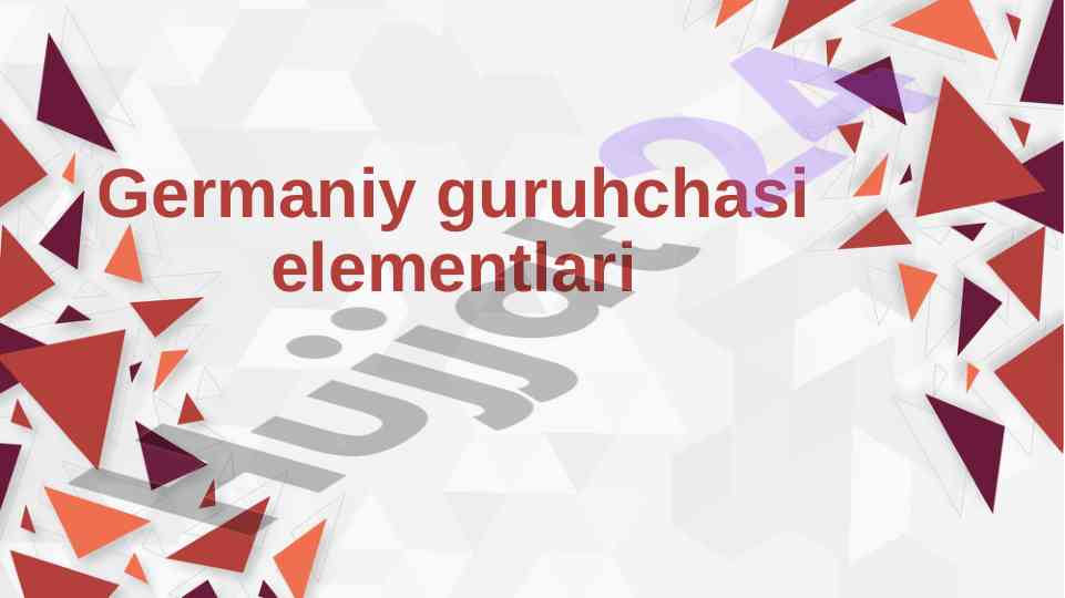 Germaniy guruhchasi elementlari va izotoplari