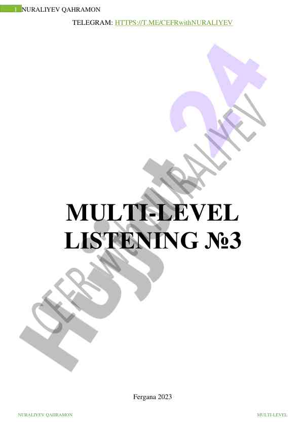 Multi-level listening exercises for language learners