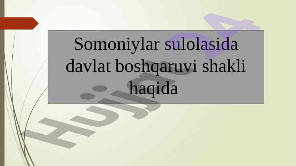 Somoniylar davlati va arab xalifaligi tarixi