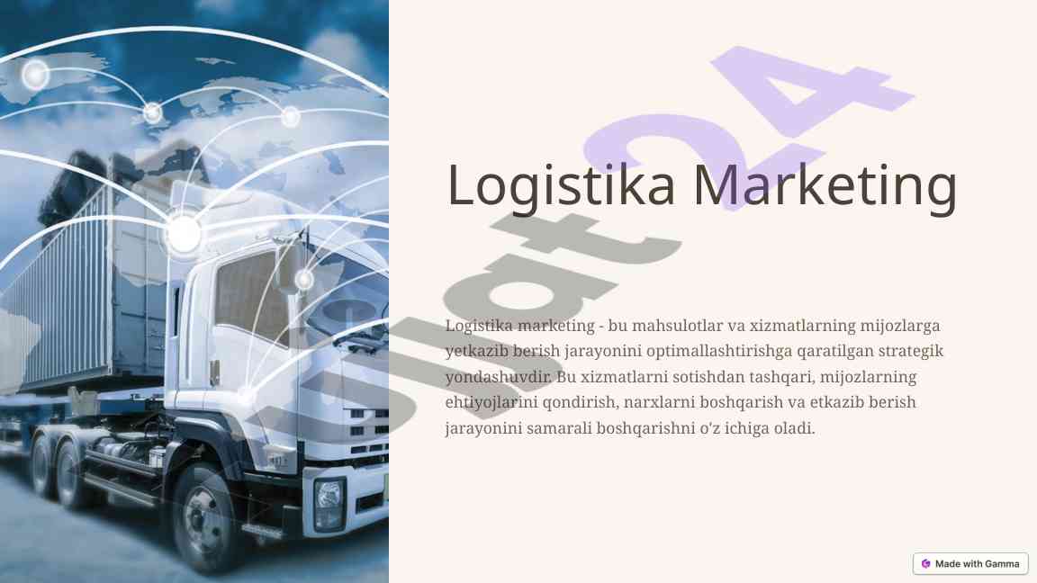Logistika marketingning asosiy maqsadlari va afzalliklari