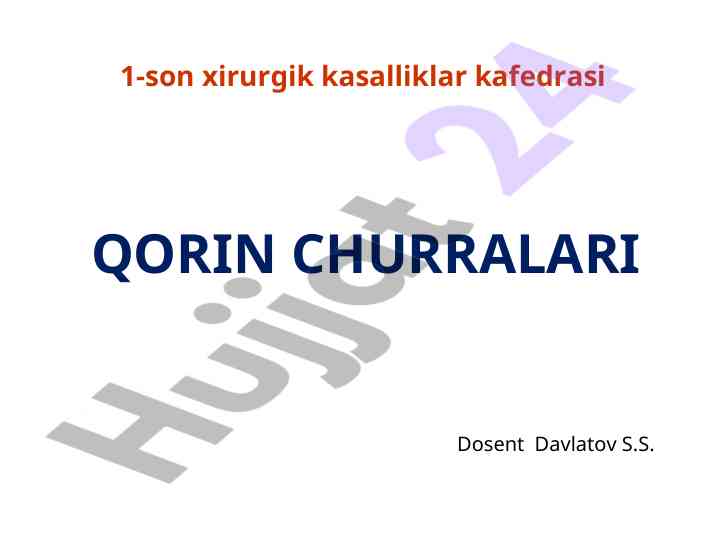 Qorin churralari va ularning klinik ahvoli