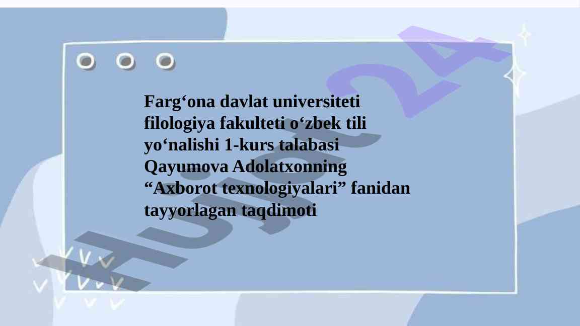 Hemis ta'lim platformasi bilan ishlash taqdimoti