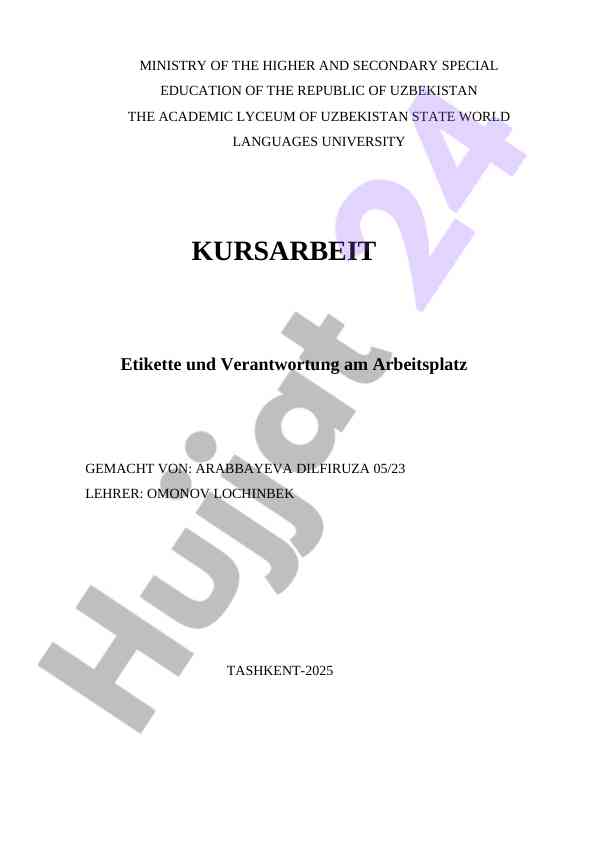 Etikette und verantwortung am arbeitsplatz