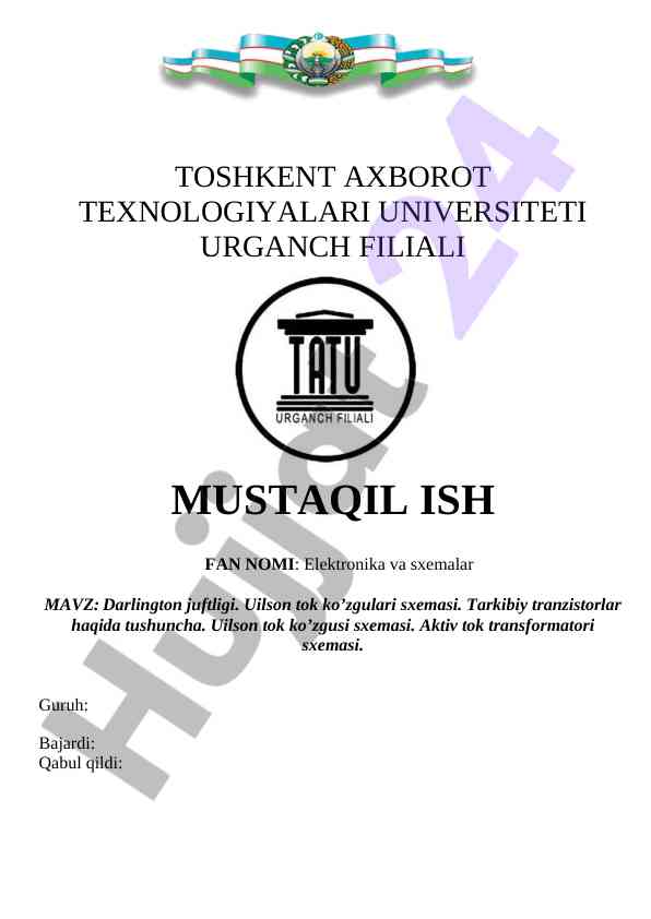 Darlington juftligi va elektronika asoslari
