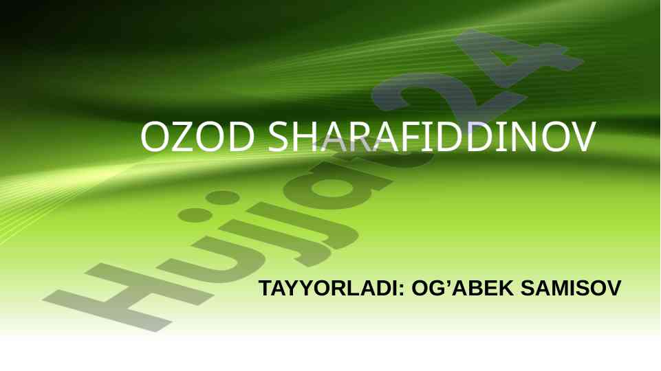 Ozod sharafiddinov adabiyotshunosligi va merosi
