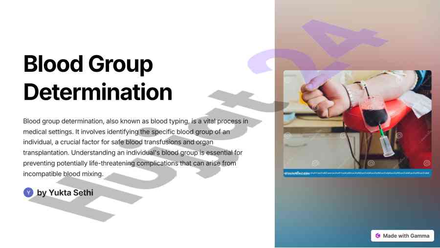 Blood group determination and its medical importance