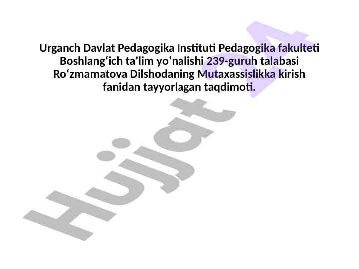 Nazorat tahlili o‘quvchilar bilim talablari