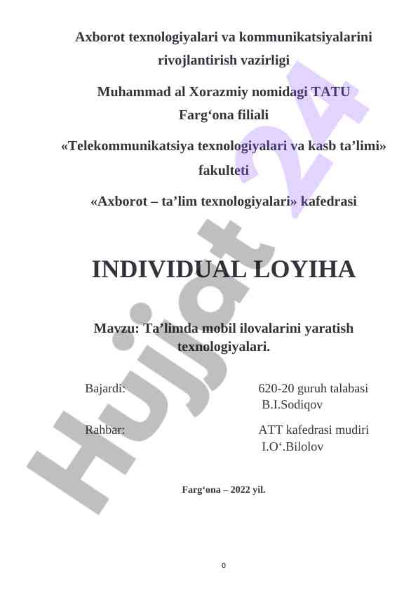 Mobil aloqa usullari va texnologiyalari