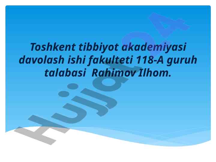 Tibbiyot tarixi fanining shakllanishi va rivojlanishi