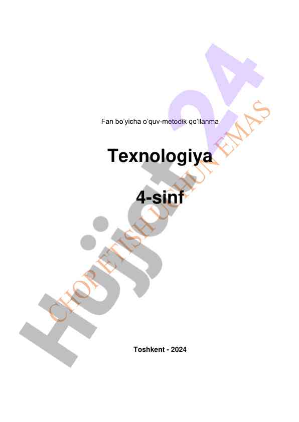 O‘quv-metodik qo‘llanma texnologiya 4-sinf