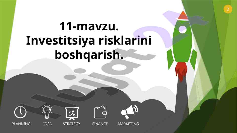 Investitsiya risklarini boshqarish strategiyalari