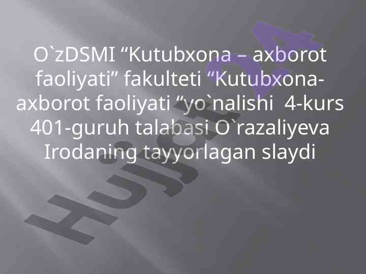 Alisher navoiy nomidagi o‘zbekiston milliy kutubxonasi