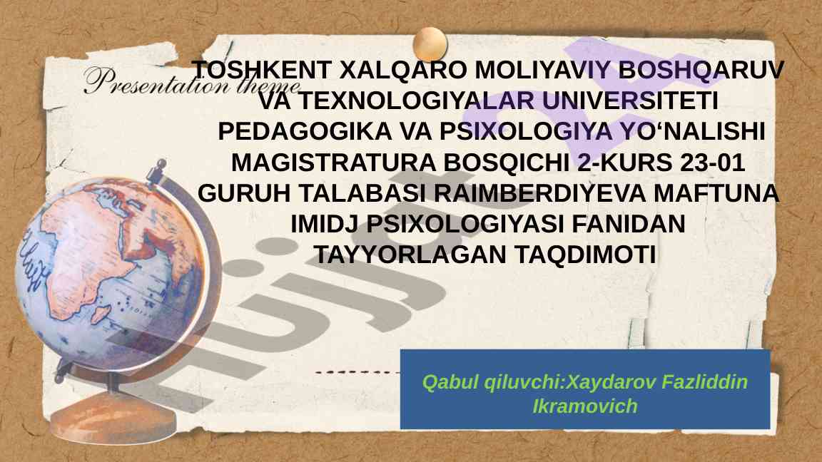 Tasviriy aloqa tushunchalari va ommaviy kommunikatsiya