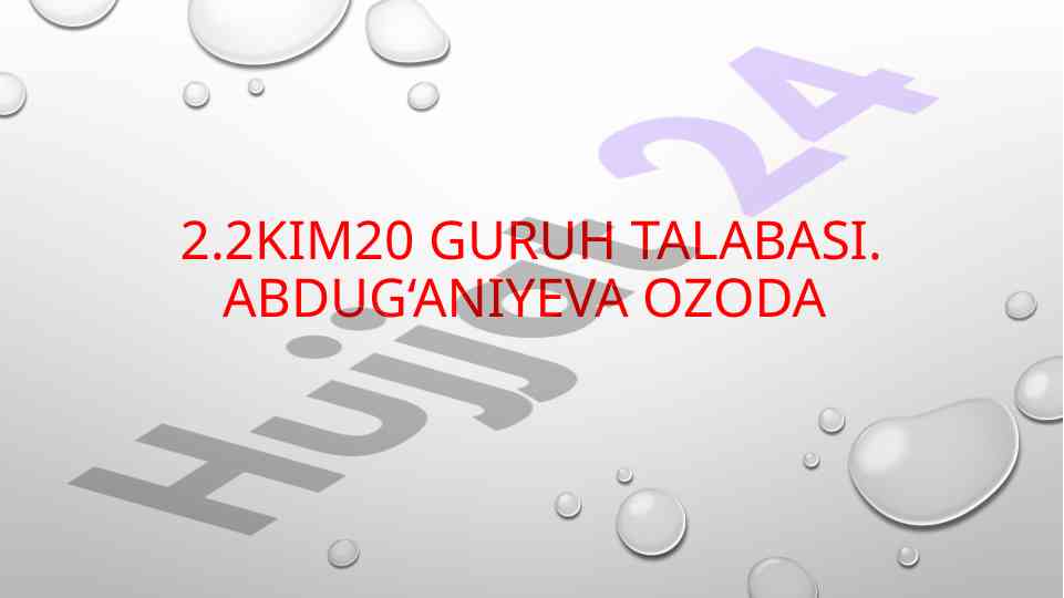 Metallarning umumiy xossalari olinishi va ishlatilishi