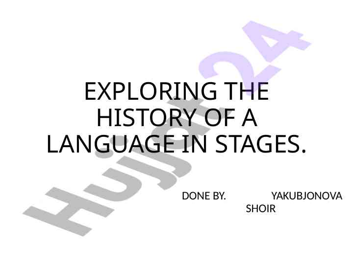 Exploring the history of a language learning