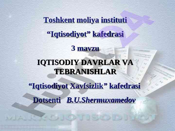Iqtisodiy davrlar va tebranishlar tahlili