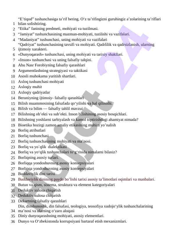 Falsafiy tushunchalar va ularning mazmuni