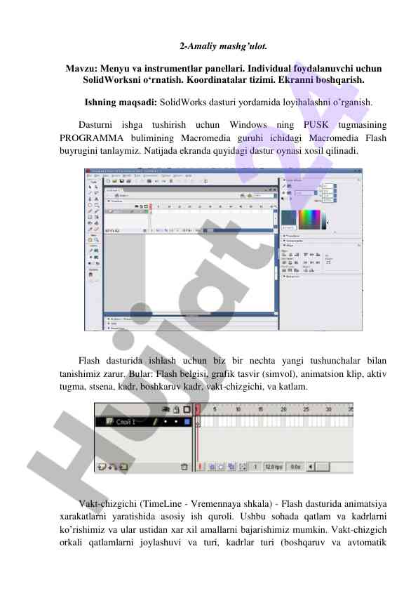 Solidworks dasturida loyihalashni o‘rganish