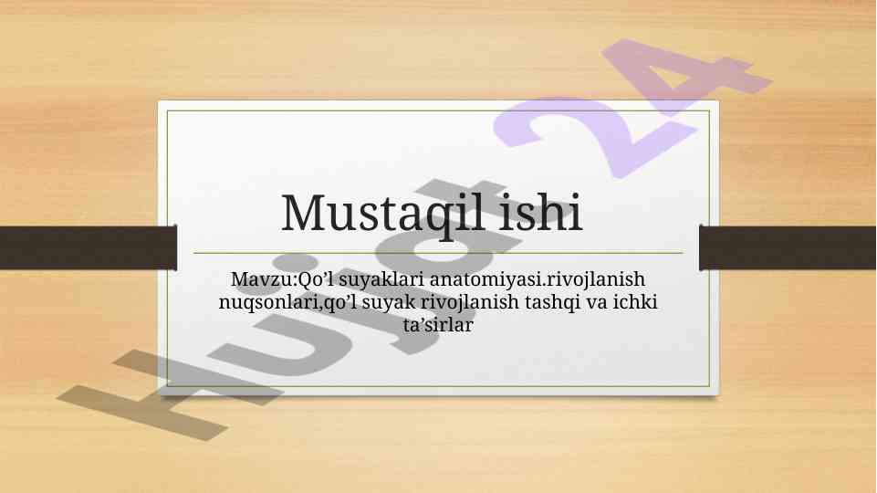 Qo’l suyaklari anatomiyasi rivojlanish nuqsonlari