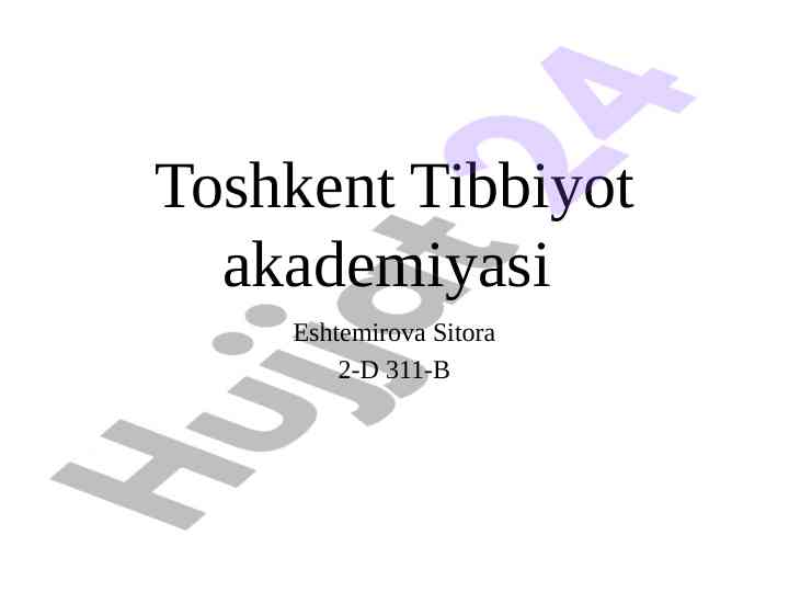 Antimikrob vositalar turi va xossalari