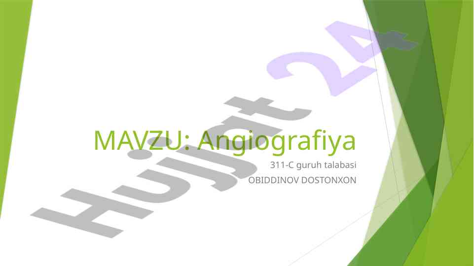 Angiografiya: qon tomirlarini tasvirlash usuli
